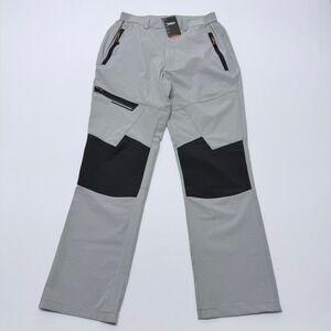 Tacvasen Mens Tactical Hiking Pants Grey Nylon Spandex Stretch Size 30 NWT